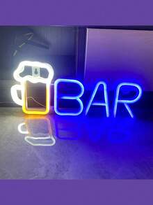 1PC Neon Bar Sign,LED Neon Bar Cup Logo , Battery Or USB Powered Neon Light For Home Bar, Bar, Party Wall Decor - Multicolor - View 7