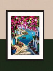 1 Set 30x40cm/11.8x15.7 Inch DIY Diamond Painting Kit, Frameless, Beautiful Scenery, Mixed Colors, Landscape Theme, All Seasons, Suitable For Home Decor, Living Room, Entryway, Bedroom And Lovely Artwork - Multicolor - View 2