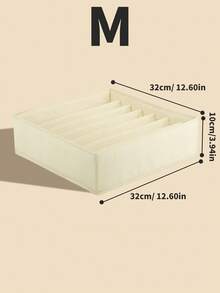 1-Pack Solid Color Underwear Storage Box, Beige Non-Woven Fabric Sock Storage Box, Storage Box For Underwear, Bras, Socks, Ties, Scarves In The Wardrobe, Wardrobe Storage Box - Beige - View 14