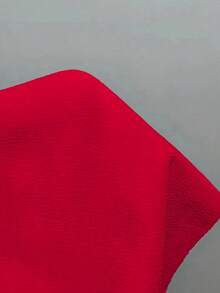 SHEIN PETITE 女士无袖中长连衣裙，弧形下摆和镂空设计 - 紅色 - 查看 6