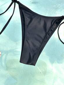 Swim SXY 华丽水钻装饰钢圈女士泳装套装，性感比基尼两件套，优雅女士泳装，适合海滩度假、音乐节、春夏穿着 - 黑色 - 查看 4