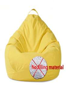 SHEIN 1pc Bean Bag Chair, Lazy Sofa Chairs, Doll Storage, Large Bean Bag Chairs Suitable For Living Rooms, Bedrooms, Dormitories, And Offices; Children's Memory Foam Bean Bag Chairs – Loungers, Bean Bag Sofas, Poufs, Lazy Sofas, Tatami Mats. These Are Supplies Applicable To Living Rooms And Outdoor Camping, Available In Yellow, Khaki, Coffee Brown, Green, Gray, And Blue.(Only The Outer Cover Is Sold,No Filling) - Multicolor - View 15