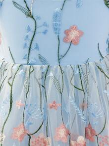 SHEIN Young Girl Woven Square Neck Mesh Embroidered Puff Sleeve Dress Sky Blue Dress For Kids Dusty Blue Dress For Girls Girls Puffy Sleeve Dress Kids Dresses With Embroidery Girls Floral Embroidered Dress Girls Spring And Autumn Dress Kids Dresses For Girls Blue Chiffon Kids Dresses Navvy Blue Spring Flower Dress Girls Young Girl Floral Dress With Sleeves Butterfly Embroidered Dress Kids Girls Dresses Puff Sleeve Princess Dresses For Kids Young Girls Dresses - White - View 6