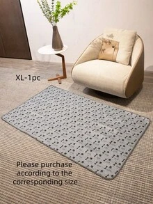 1片灰色骨头和爪印图案防水宠物垫，防滑，可水洗，可重复使用，适用于小型/中型/大型猫狗 - 灰色 - 查看 17