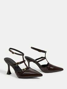 CUCCOO BIZCHIC Women Heeled Sandals - Coffee Brown - View 2