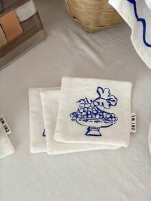 Joivida 10cm Posavasos de Poliéster (Diseños de Enredadera/Uva/Lazo/Vela) - Elegantes manteles para bebidas de mesa para el hogar/cocina/oficina, un regalo pensativo para amigos y familiares, posavasos decorativos para bebidas - Montaña rusa - Ver 7