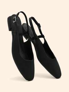 CUCCOO BASICS Women's Buckle Design Casual Everyday Commute Versatile Shoes Valentine's Day - Black - View 5