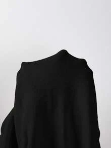 Franclia Bộ 2 món quần ống rộng và áo len kiểu dáng thể thao Hàn Quốc dễ thương, đa năng dành cho nữ, thích hợp cho mùa Thu/Đông. - màu đen - Xem 3