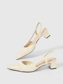 Sleekvia Damen Sandaletten mit Absatz - Aprikosenfarben - Übersicht 2