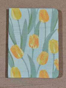Chic Floral Fabric Notebook A6- A5 Size, Artistic Journal & Diary With Fresh Design"Oriental Silk" Back To School - Multicolor - View 10