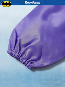 BATMAN X Cozy Pixies 1件印花防水婴儿喂食围兜，长袖，易清洗 - 彩色 - 查看 8