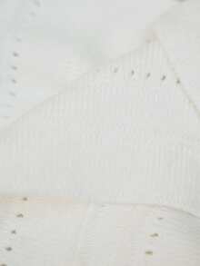 SHEIN Maternity Casual Solid Color Sleeveless Fitted Knit Camisole Dress - White - View 7