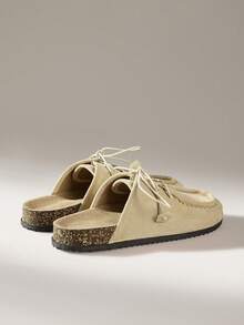 Solecia Women's Casual Versatile Commuting Lace-Up Flats - Apricot - View 4