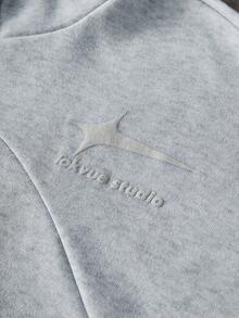 TOKVUE Men's Casual Hooded Cardigan, Structural Design With Graphic Print, Suitable For Daily Wear, Outings, School, Gatherings, Music Festivals