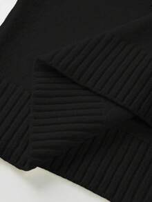 Franclia Bộ 2 món quần ống rộng và áo len kiểu dáng thể thao Hàn Quốc dễ thương, đa năng dành cho nữ, thích hợp cho mùa Thu/Đông. - màu đen - Xem 8