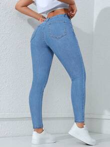 Flexra Quần jean nữ thời trang thường ngày dáng ôm, thon gọn - Rửa nhẹ - Xem 2