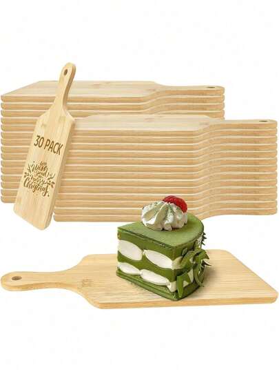 1/2/3/6pcs Cutting Boards With Handle 11" X 5" Wood Chopping Board Bulk Charcuterie Wooden Boards Laser Engraving Serving Tray Bulk For DIY Christmas Wedding Housewarming Gift Cooking Decor (Bamboo)