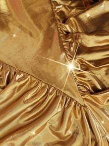 Maweii Plus Size Vintage Palace Style Romantic Long Elegant Dress - Yellow - View 8