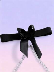 FeverCity Men's Sexy Lingerie With Letter Woven Strap And Chain Necklace - Black - View 8