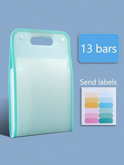 1 Stück tragbare Datei-Aufbewahrungstasche, großer Fassungsraum 13-stöckige vertikale Aktentasche, PP-Material A4 Dokumentenaufbewahrungsorganizer, erweiterbare Aktenmappe für Schule, Schulmaterial