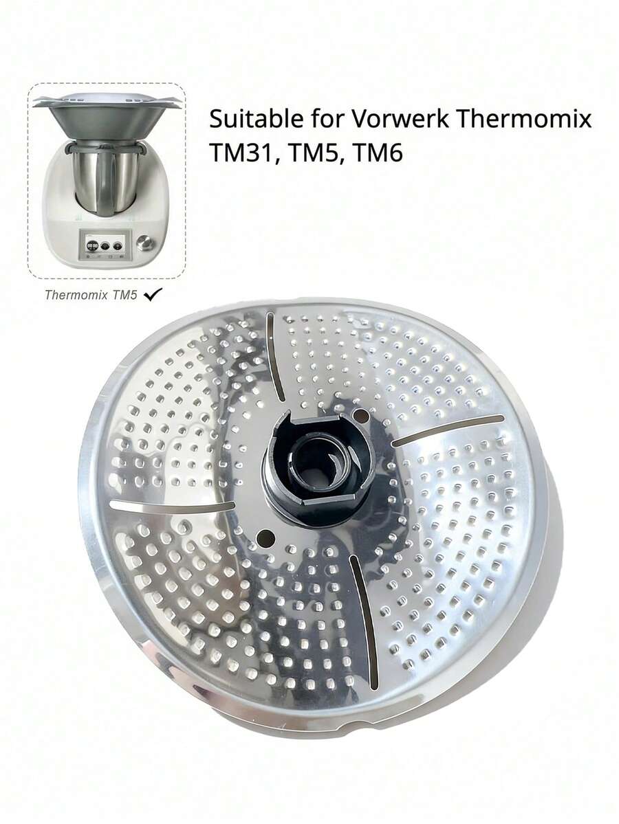 适用于 Thermomix TM5/TM6/TM31 的 1 个不锈钢刀片保护罩 - ,适用于慢炖和低温慢煮菜肴的食品保护盖 - 銀色 - 查看 1