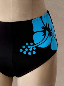 Bellisia Women's Floral Print Halter Tie Sexy Bikini Swimsuit Set, Summer Beach - Multicolor - View 5