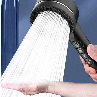 1pc/3pcs High Pressure Shower Head With Filter, Bathroom Handheld Shower Sprayer, Massage Rainfall Showerhead With 1.5m Shower Hose & ABS Holder Set