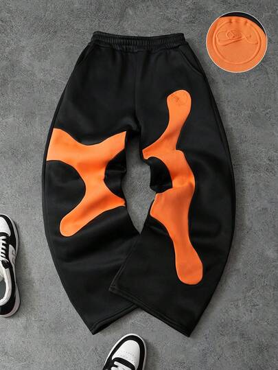 PAVTROS Men's Casual Modern Minimalist Colorblock Sweatpants, Autumn/Winter