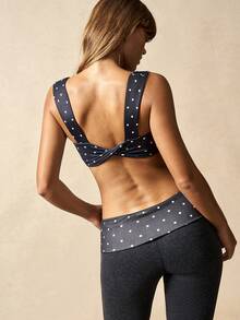 VARSIVA 女士波点宽肩带时尚舒适透气运动文胸 - 彩色 - 查看 1