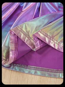 Elladie kids Young Girls' Fashionable Cute Ombre Pleated Skirt - Lilac Purple - View 7