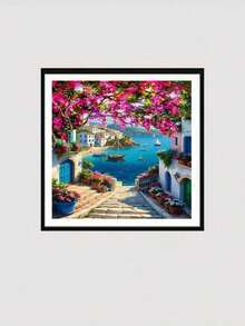 1 Set 30x40cm/11.8x15.7 Inch DIY Diamond Painting Kit, Frameless, Beautiful Scenery, Mixed Colors, Landscape Theme, All Seasons, Suitable For Home Decor, Living Room, Entryway, Bedroom And Lovely Artwork - Multicolor - View 7