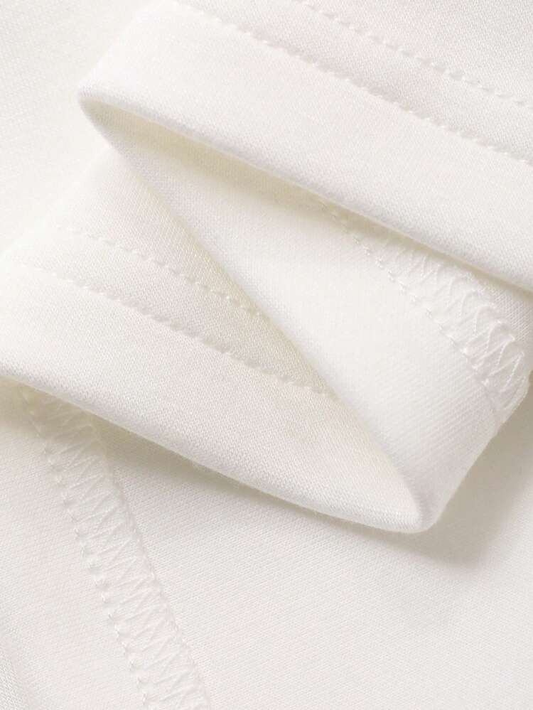 Women's Round Neck Burnout Embroidery Ruffle Cuff Casual Everyday Long Sleeve T-Shirt