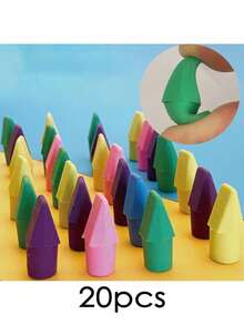 100个装彩色橡皮擦，铅笔帽式橡皮擦，学校用品，适合教师使用 - 彩色 - 查看 8