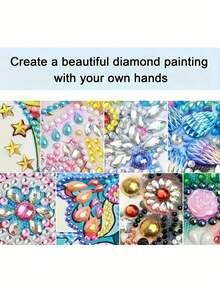 1 Set Copertina per quaderno con dipinto a diamanti a tema coccinella a 7 stelle e floreale, [Disponibile in più modelli], Quaderno con dipinto a diamanti 5D a forma asimmetrica, Taccuino ricamato, Ideale per gli amanti dell'artigianato, Copertina in morbida pelle, Taccuino per schizzi e disegni, Adatto come regalo per compleanni e festività - Multicolore - Visualizzare 17