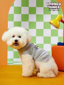 LOONEY TUNES X PETSIN 1pc Pet Cat Dog Universal Brown Jerry Cartoon Pattern Jacquard High Neck Elastic Comfortable Warm Dog Sweater - Brown - View 7