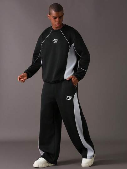 STYNVO Conjunto de sudadera y pantalones de talla grande para hombre