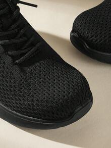 CUCCOO EASI Women's Casual Soft Bottom Breathable Mesh Shoes, Low Vamp Mesh Fabric Shoes, Versatile Shoes - Black - View 3