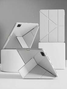 1个透明亚克力保护壳，兼容iPad Air 11/13 M2 2025 M3，支持多角度折叠Y型支架，兼容A16 11代 2024 Air 5 Air 4 10.9 9代 8代 7代 10.2 5代 6代 9.7 10代 2021 Pro 11 12.9 mini 6 7，带笔槽，支持自动唤醒/睡眠功能。 - 淺灰色 - 查看 11
