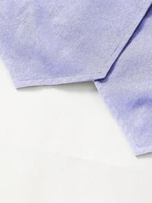 SHEIN Sparklyn 3pcs Set: Lace Collar Blouse, Vest And Pants, Commuter Elegant Style For Teen GirlAutumn/Winter - Purple - View 6