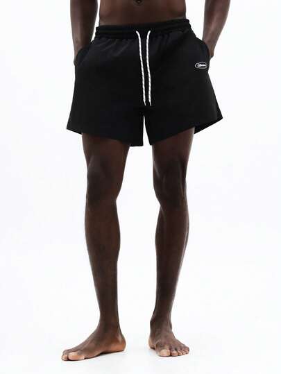  SUMWON Board Shorts With Elastic Waistband And Drawstring Closure For Beach Swimming Summer Vacation Boardwalk Pool Surf Casual Relaxed Fit Lightweight Quick Drying Men's Swimwear Plain