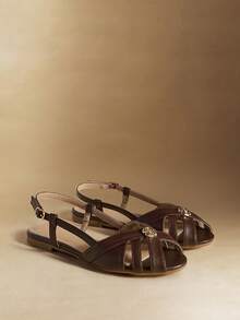 Rosivie Women Flat Sandals - Brown - View 3