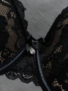 DesireSculpt 2pcs Romantic Lace Bra Set, Lift And Support, Enhances Bust, Adjustable - Multicolor - View 6