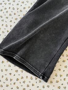 SHEIN 少女休闲家居服修身吊带背心和阔腿条纹针织裤套装，灰色 - 灰色 - 查看 5