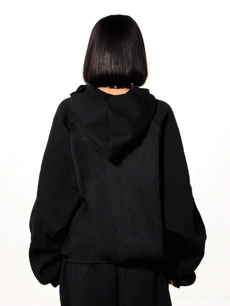 SUMWON WOMEN Felpa con cappuccio oversize con grafica e testo