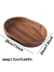3 Pieces / 1 Piece: Elliptical, Flat-Bottomed Salad Bowl Made Of Rosewood - Brown - View 5