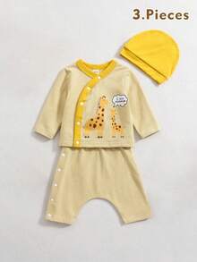 Newborn Baby Special Design Hip Dysplasia Long Sleeve Knit Pajama Set, All Season