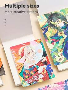 Madebyblanc 1本迷你便携可撕式素描本，40张，250gsm厚纸，适用于水彩、丙烯、马克笔、水粉、油画，硬封面艺术日记本，口袋手册，适合艺术家、成人、学生旅行写生日常练习，圣诞礼物，返校季艺术用品，绘画工具，创意礼品 - 均碼 - 查看 5