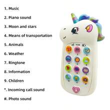 MINKOJA Telefone musical para bebês com mais de 10 sons interativos (música, animais, clima, telefone), 2 modos de aprendizado em 1, rimas e um lindo teclado colorido em formato de arco-íris - rosa e azul. Ideal para presentear crianças acima de 12 meses. - Multicolorido - Ver 4