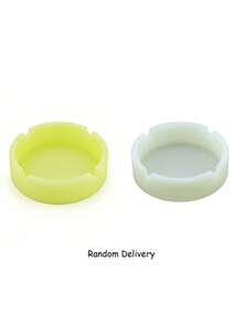 1pc Large Capacity Glow-In-The-Dark Silicone Ashtray For Home Use Boy Valentine Heart Women's Valentine