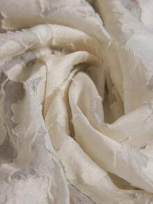 Aveloria Modichic Jacquard Fabric, Urban Commuting Style, Straight-Fit Design On The Front, Women's Sheer Coat With Pearl Buttons, Women's Coat - White - View 7